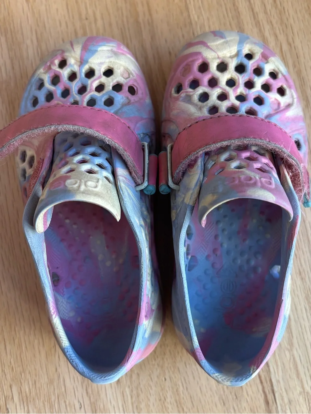 Plae Mimo Marble Pink Purple White Water Shoe Sandal Toddler Girl Size 8